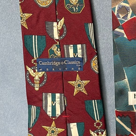 Bundle of 3 Used 100% Silk Made in USA Neckties - Picture 6 of 11